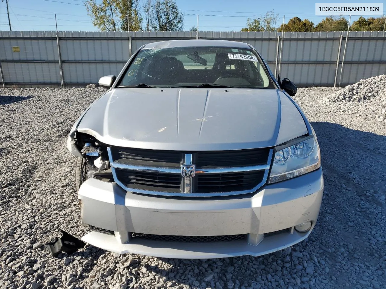 2010 Dodge Avenger R/T VIN: 1B3CC5FB5AN211839 Lot: 75762604