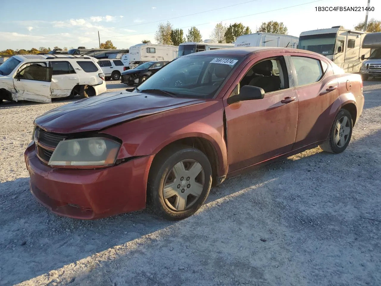 2010 Dodge Avenger Sxt VIN: 1B3CC4FB5AN221460 Lot: 76977374