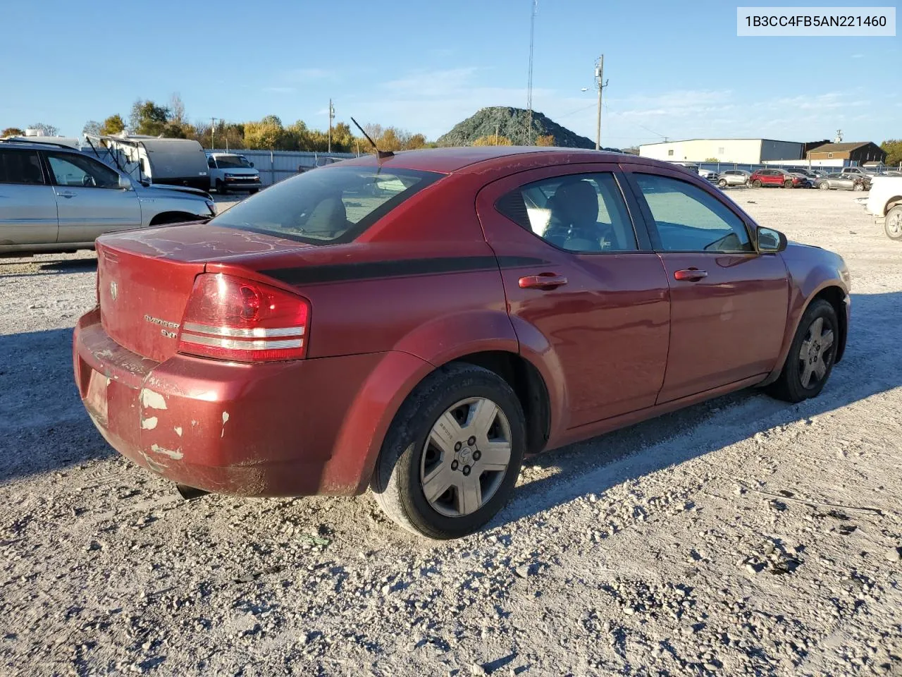 2010 Dodge Avenger Sxt VIN: 1B3CC4FB5AN221460 Lot: 76977374