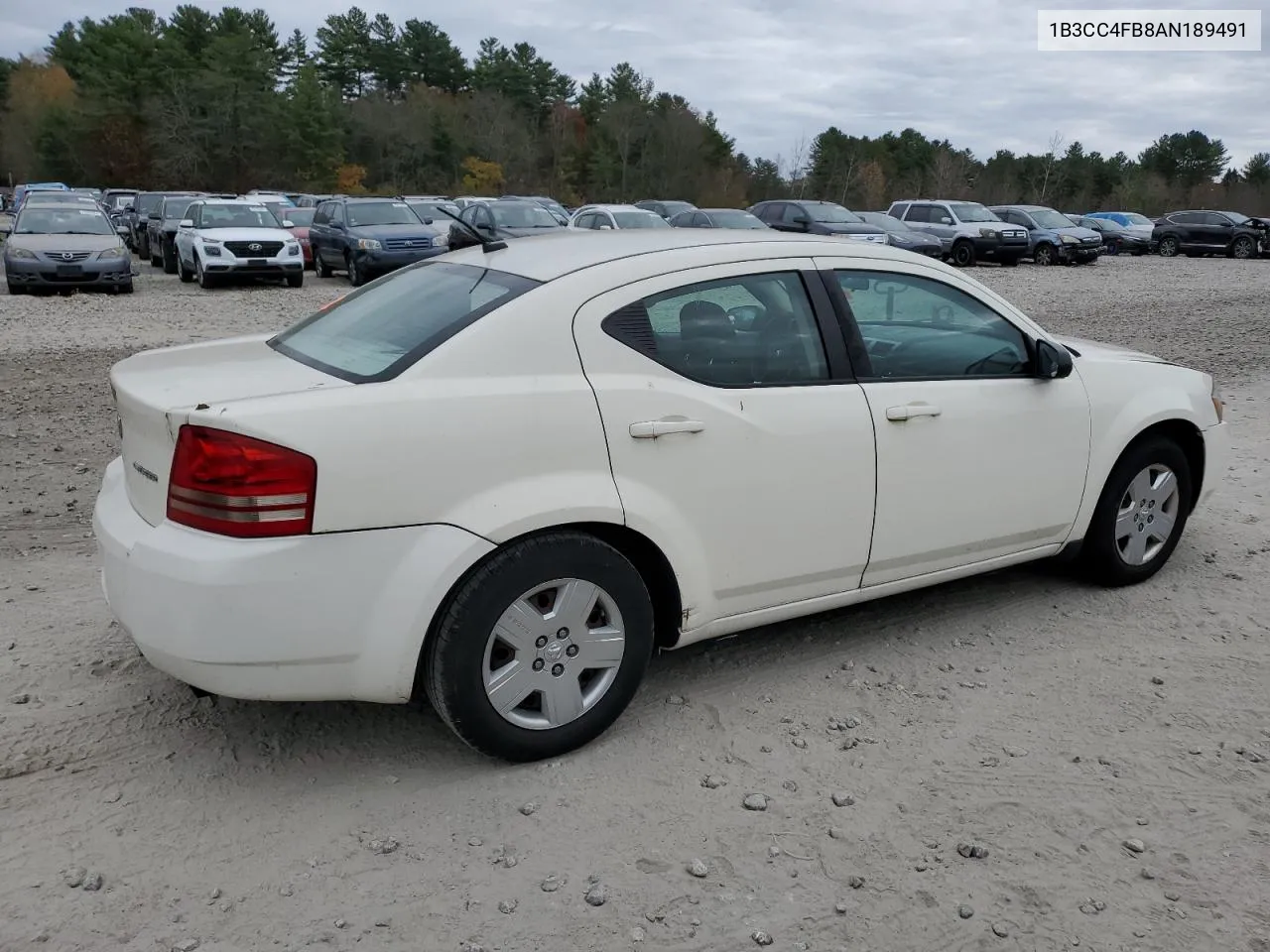 2010 Dodge Avenger Sxt VIN: 1B3CC4FB8AN189491 Lot: 78448914