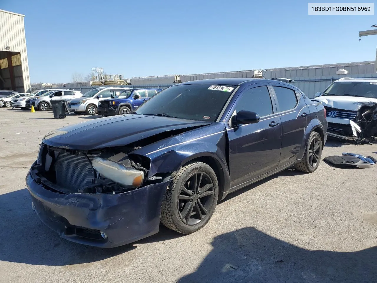 2011 Dodge Avenger Mainstreet VIN: 1B3BD1FG0BN516969 Lot: 46189814