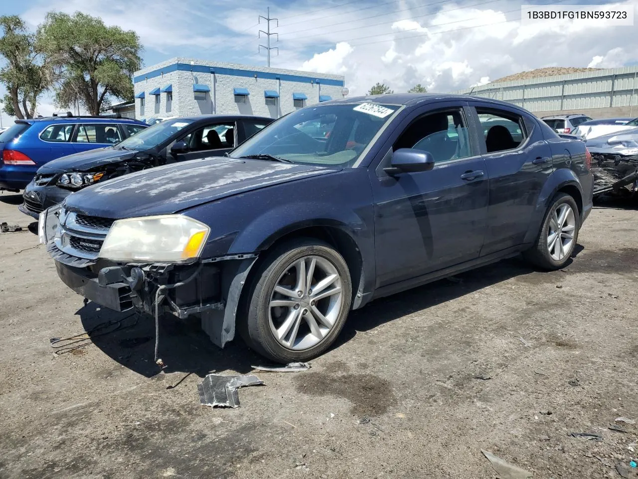 2011 Dodge Avenger Mainstreet VIN: 1B3BD1FG1BN593723 Lot: 62267544