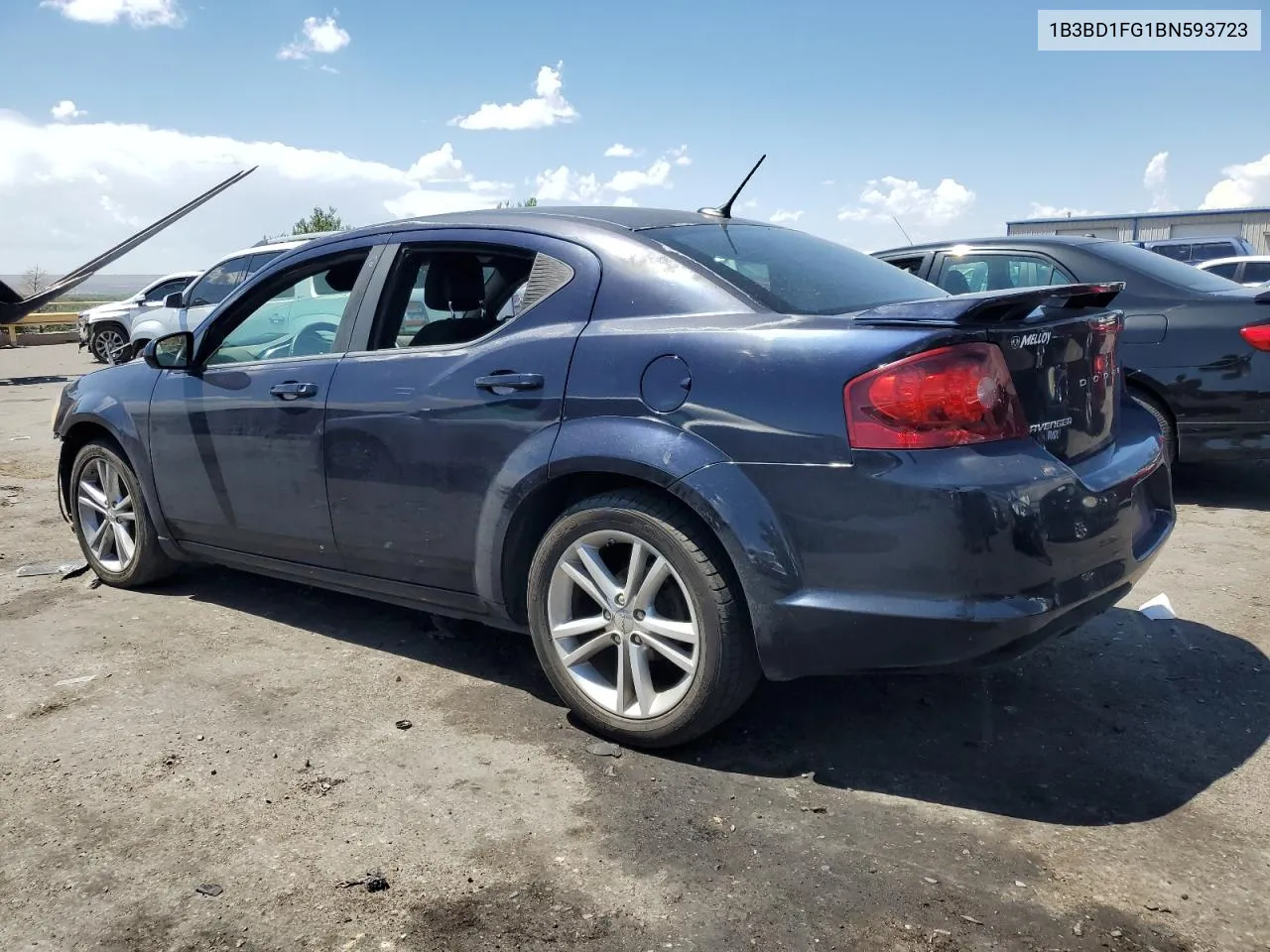 2011 Dodge Avenger Mainstreet VIN: 1B3BD1FG1BN593723 Lot: 62267544