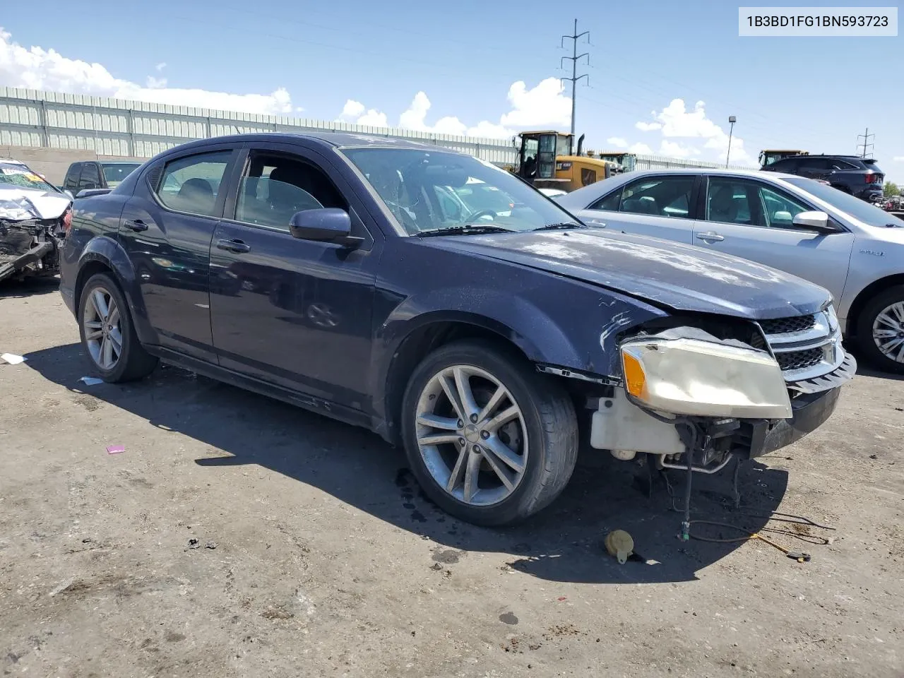 2011 Dodge Avenger Mainstreet VIN: 1B3BD1FG1BN593723 Lot: 62267544