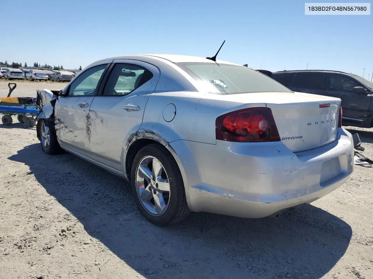 2011 Dodge Avenger Lux VIN: 1B3BD2FG4BN567980 Lot: 62780044