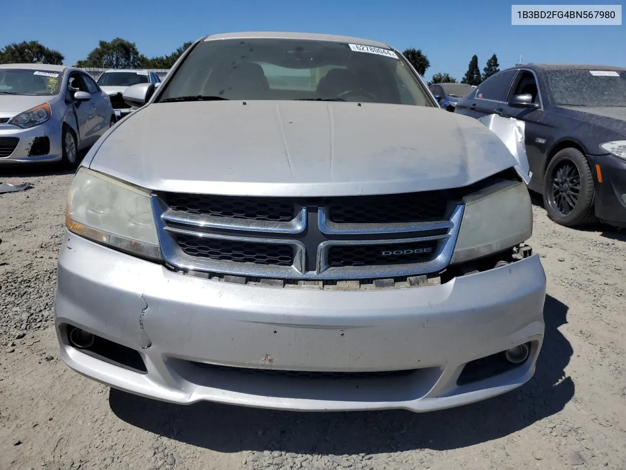 2011 Dodge Avenger Lux VIN: 1B3BD2FG4BN567980 Lot: 62780044