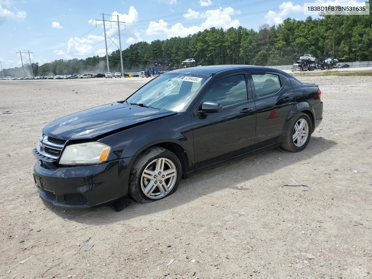 1B3BD1FB7BN531635 2011 Dodge Avenger Mainstreet