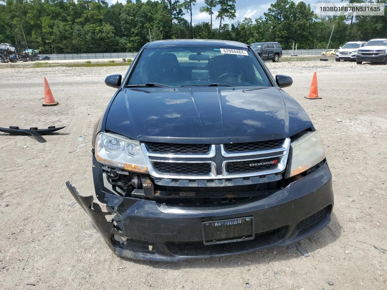 2011 Dodge Avenger Mainstreet VIN: 1B3BD1FB7BN531635 Lot: 62994484