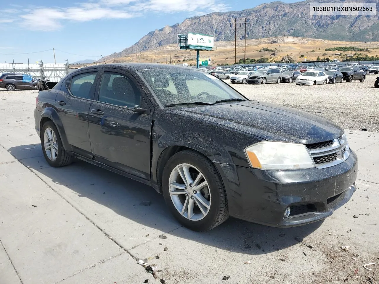 2011 Dodge Avenger Mainstreet VIN: 1B3BD1FBXBN502663 Lot: 66288524