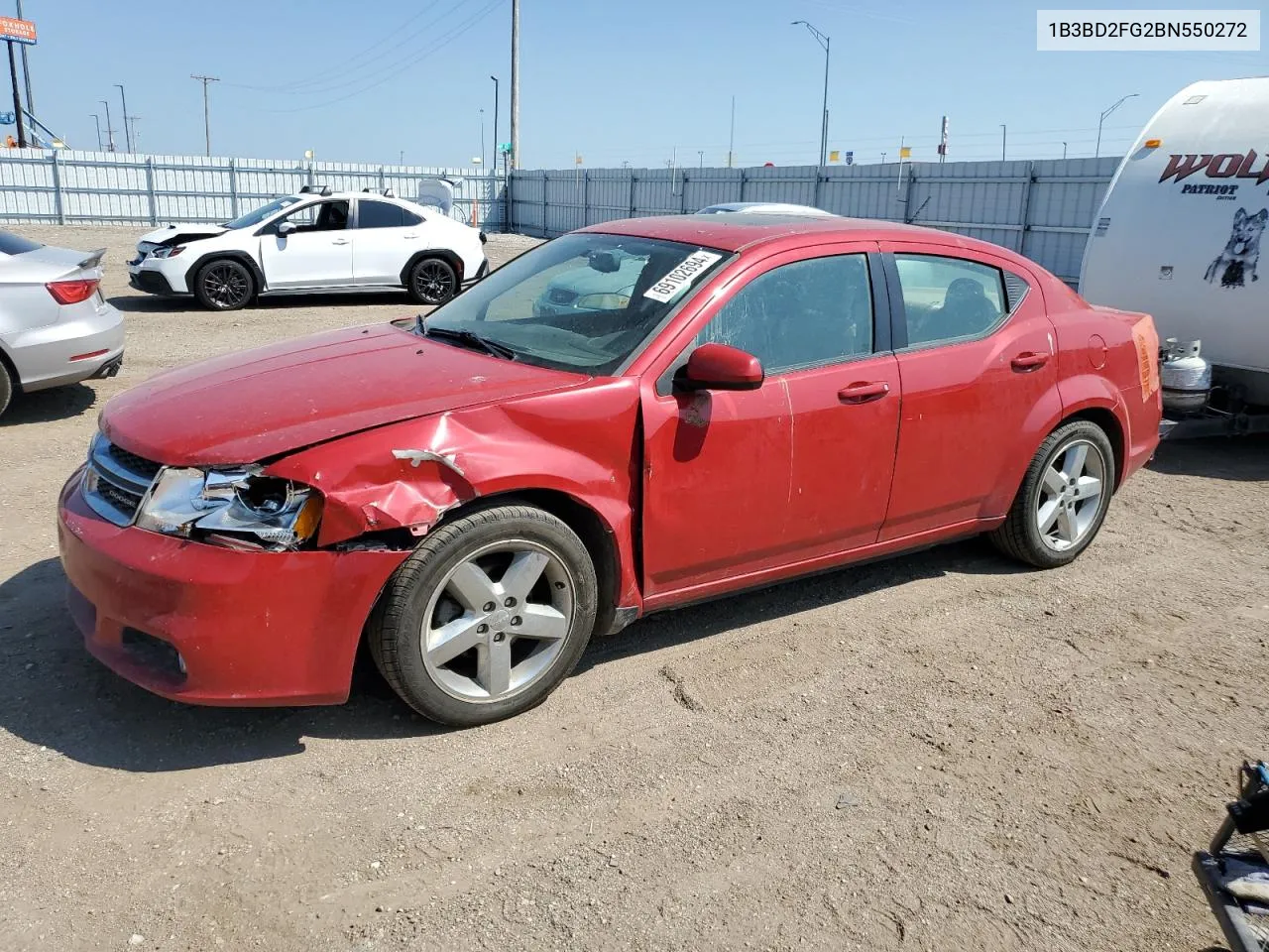 2011 Dodge Avenger Lux VIN: 1B3BD2FG2BN550272 Lot: 69102694