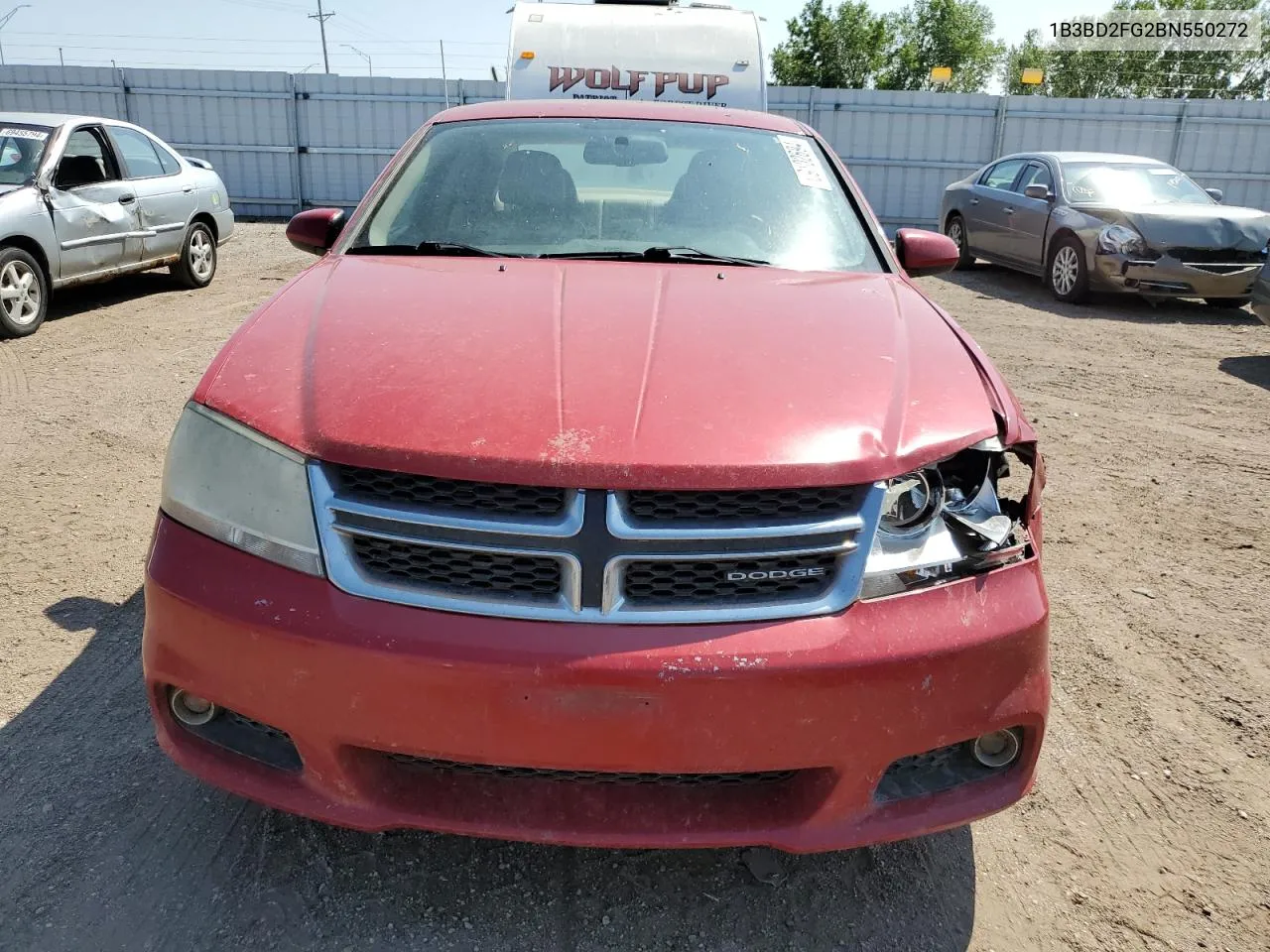 2011 Dodge Avenger Lux VIN: 1B3BD2FG2BN550272 Lot: 69102694