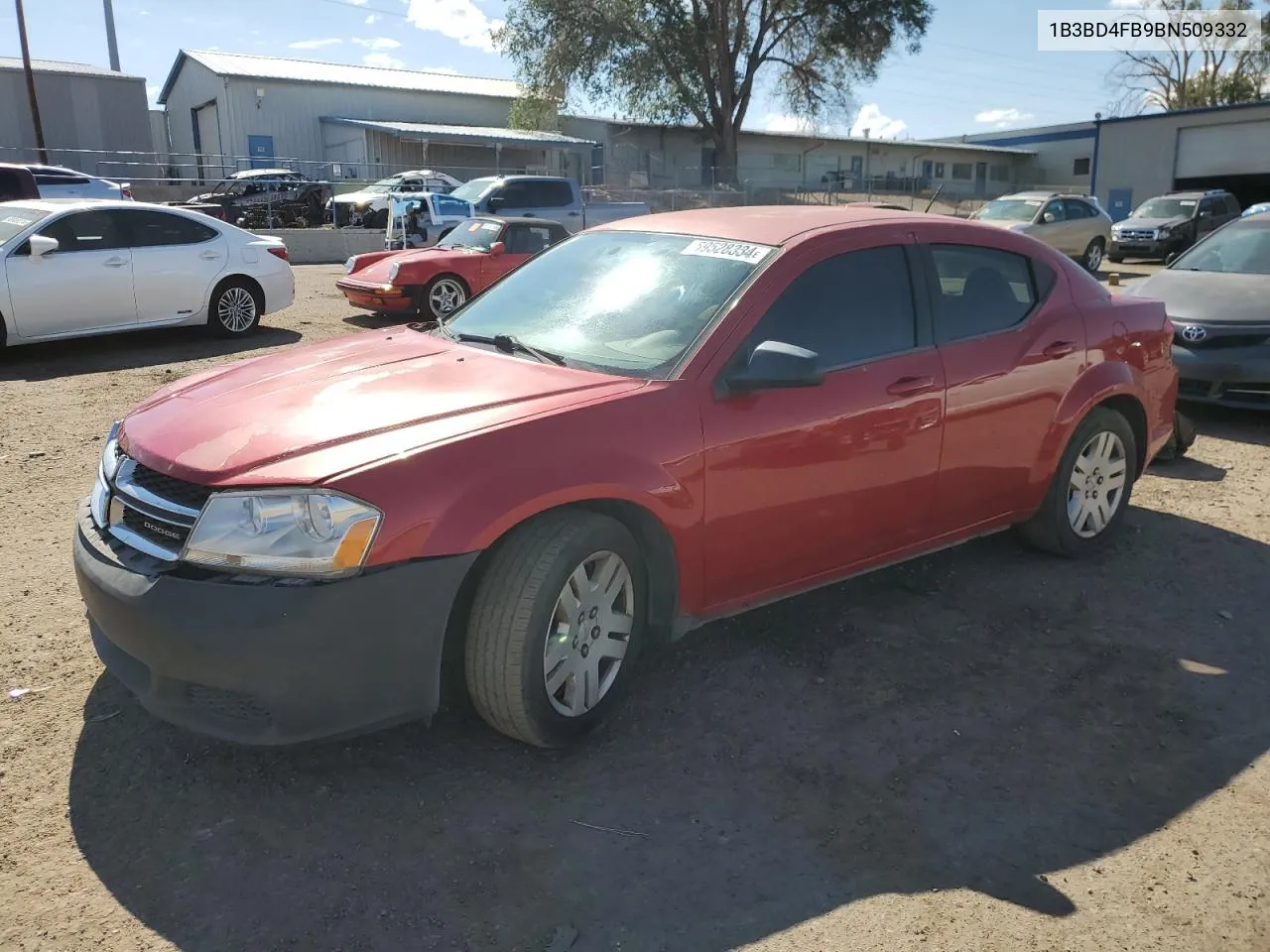 2011 Dodge Avenger Express VIN: 1B3BD4FB9BN509332 Lot: 69528334