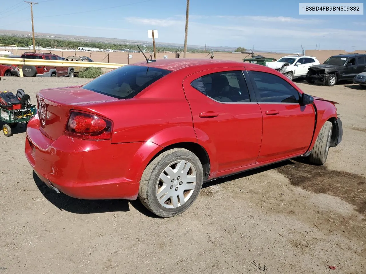 2011 Dodge Avenger Express VIN: 1B3BD4FB9BN509332 Lot: 69528334