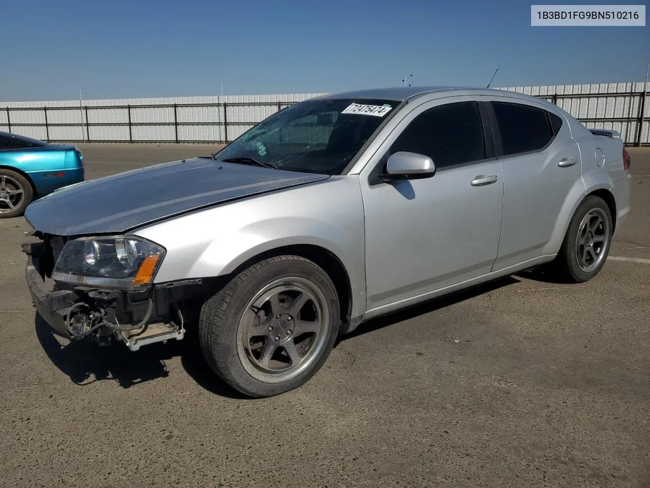 2011 Dodge Avenger Mainstreet VIN: 1B3BD1FG9BN510216 Lot: 72475474