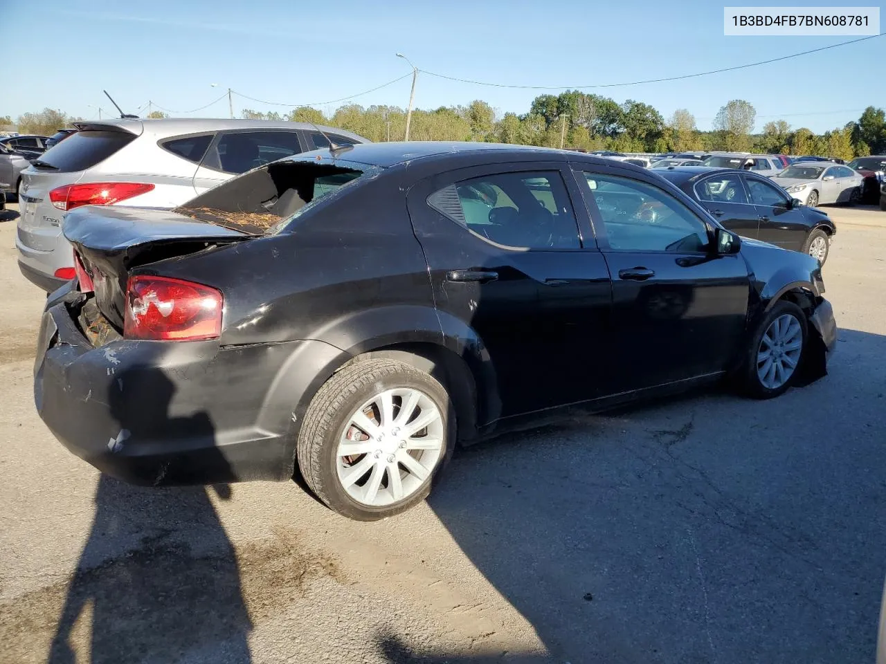 2011 Dodge Avenger Express VIN: 1B3BD4FB7BN608781 Lot: 74294724