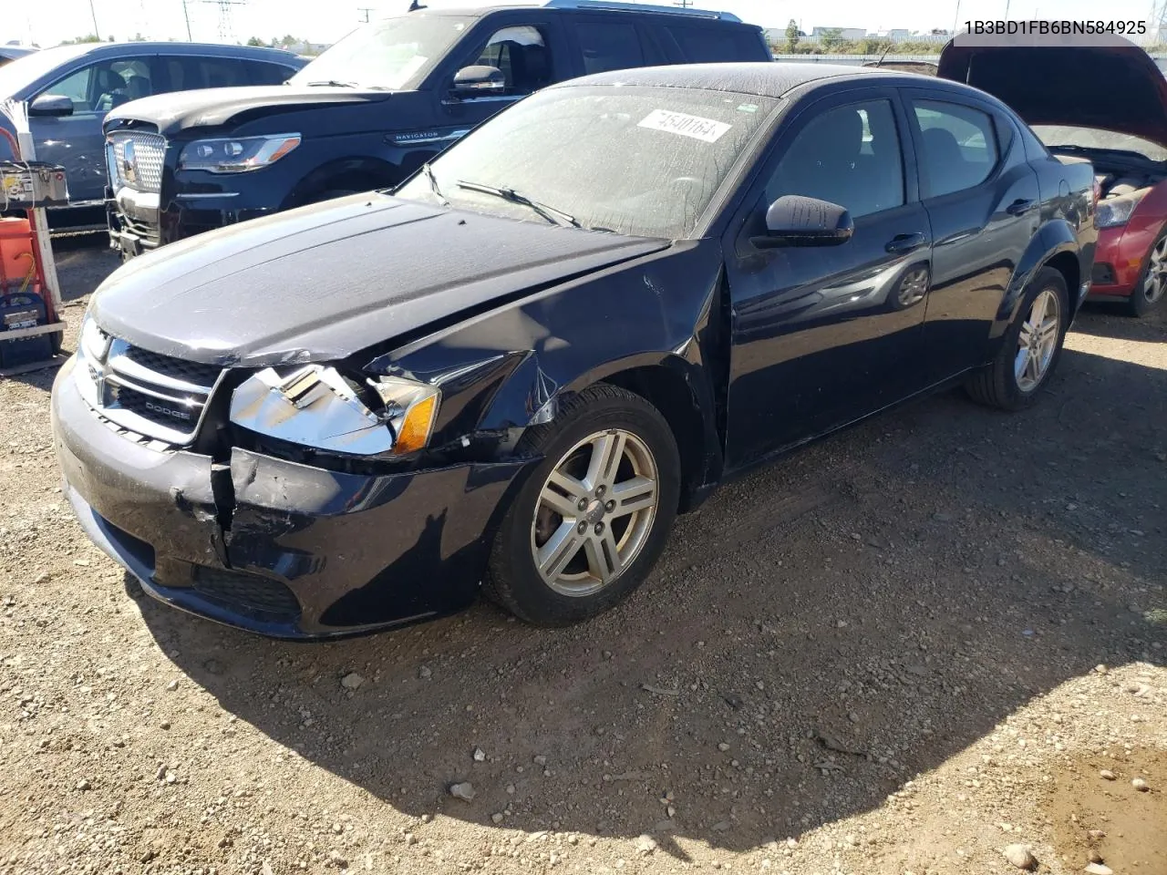 2011 Dodge Avenger Mainstreet VIN: 1B3BD1FB6BN584925 Lot: 74540164