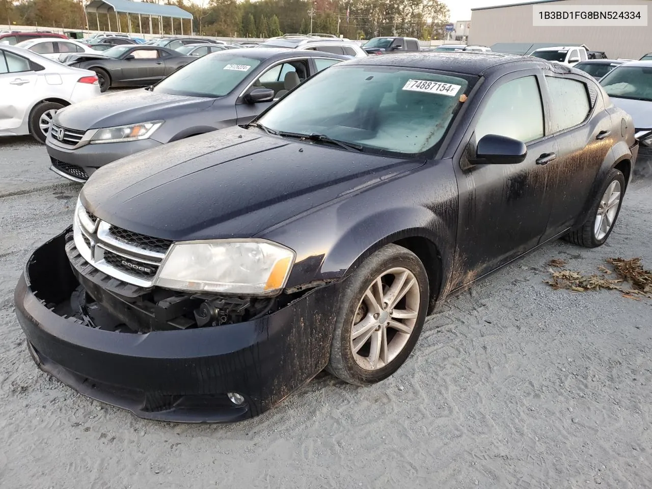 2011 Dodge Avenger Mainstreet VIN: 1B3BD1FG8BN524334 Lot: 74887154