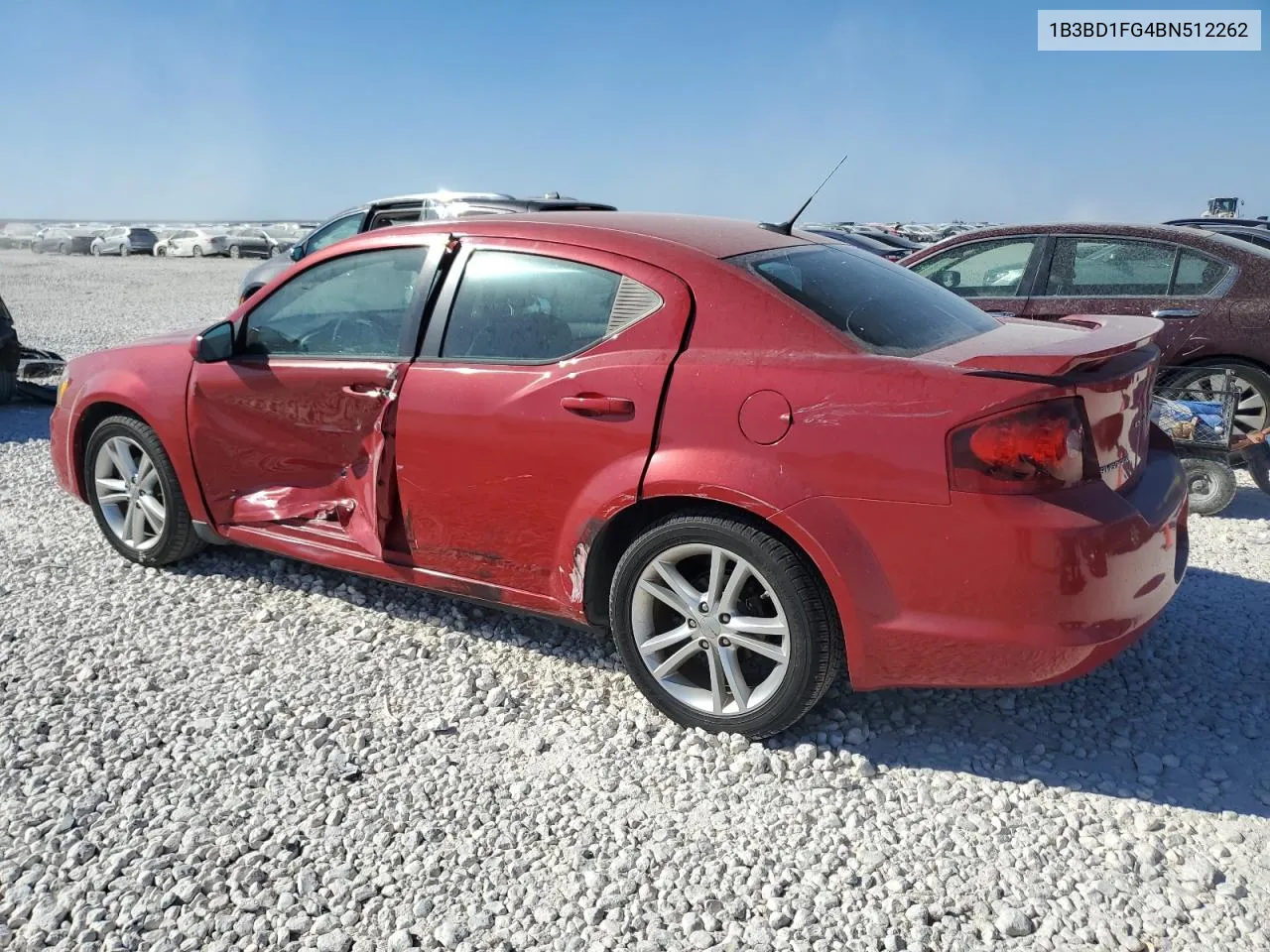 2011 Dodge Avenger Mainstreet VIN: 1B3BD1FG4BN512262 Lot: 77358754