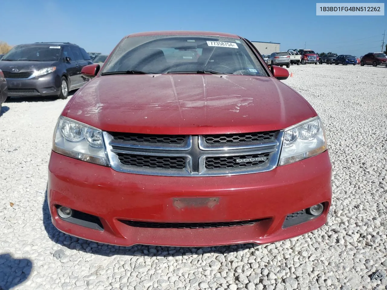 2011 Dodge Avenger Mainstreet VIN: 1B3BD1FG4BN512262 Lot: 77358754