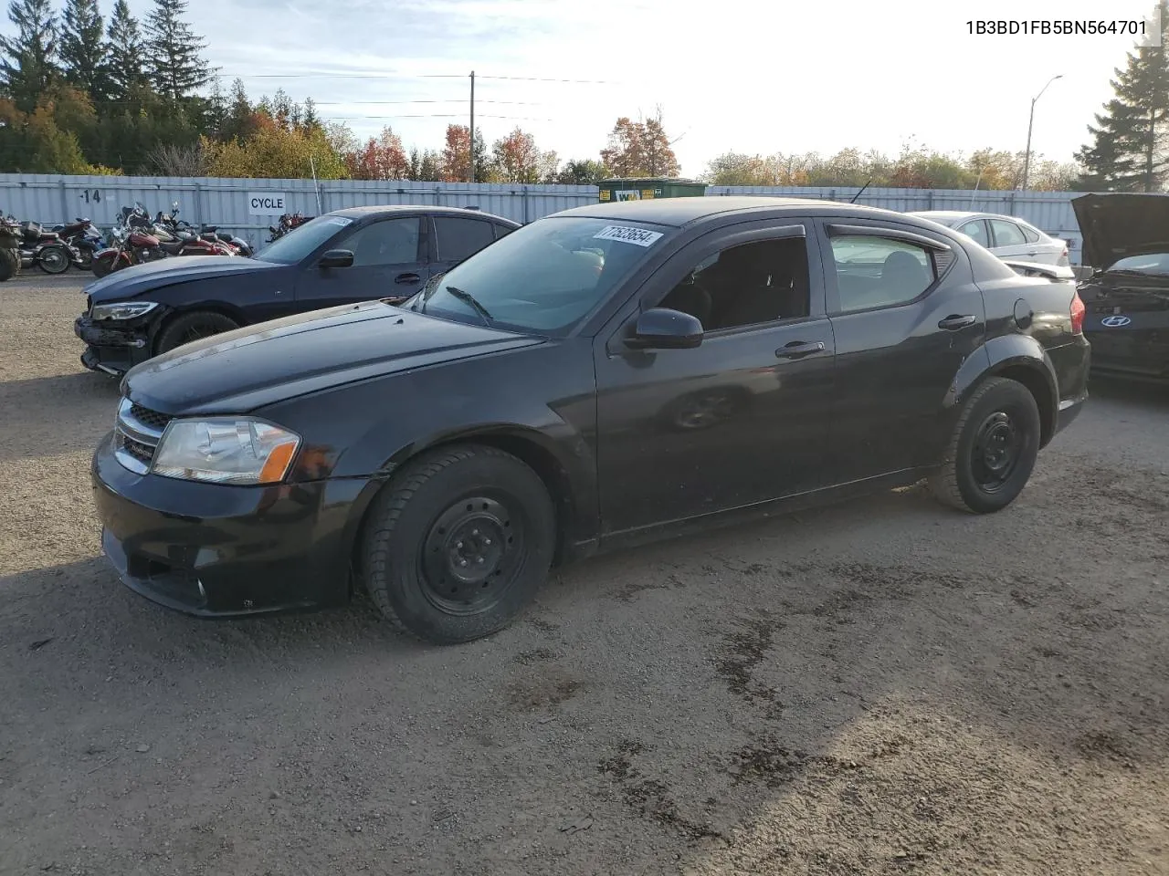 2011 Dodge Avenger Mainstreet VIN: 1B3BD1FB5BN564701 Lot: 77523654