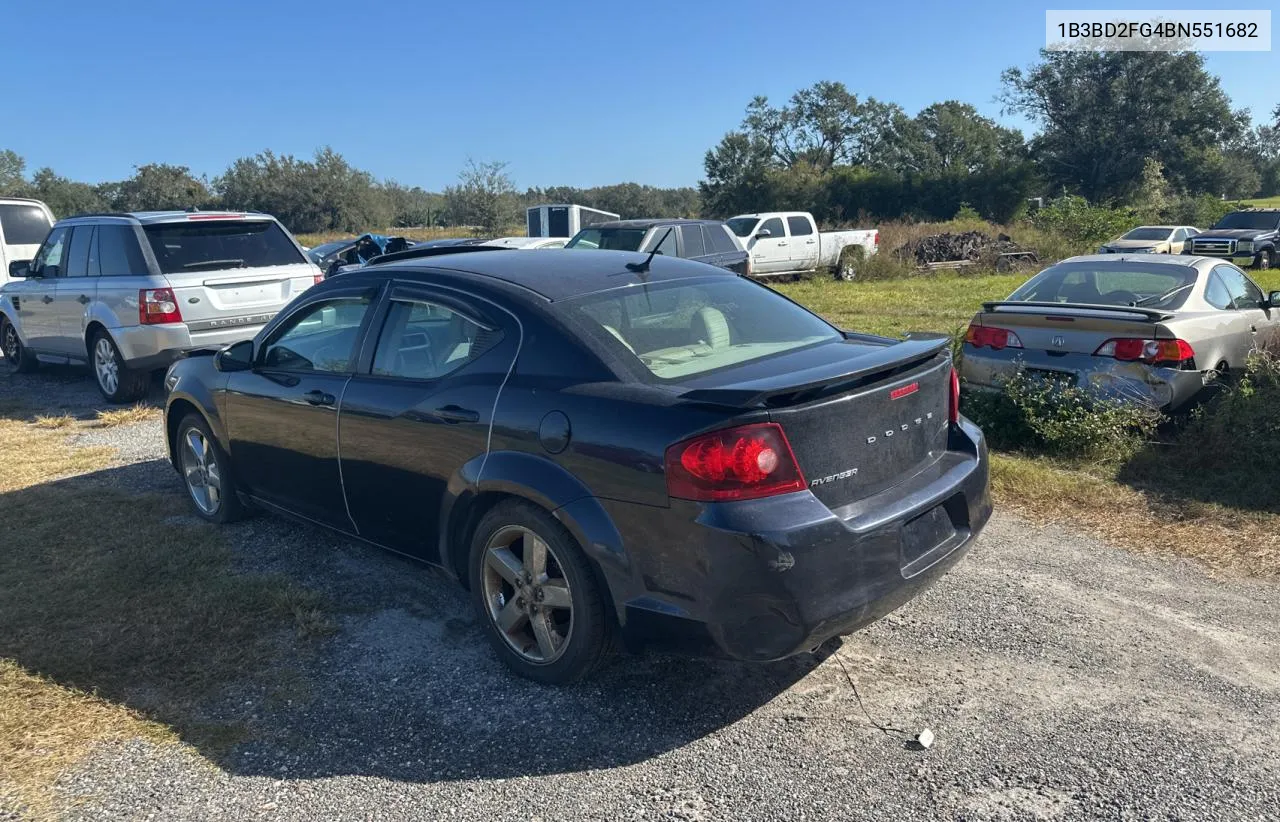 2011 Dodge Avenger Lux VIN: 1B3BD2FG4BN551682 Lot: 78914064