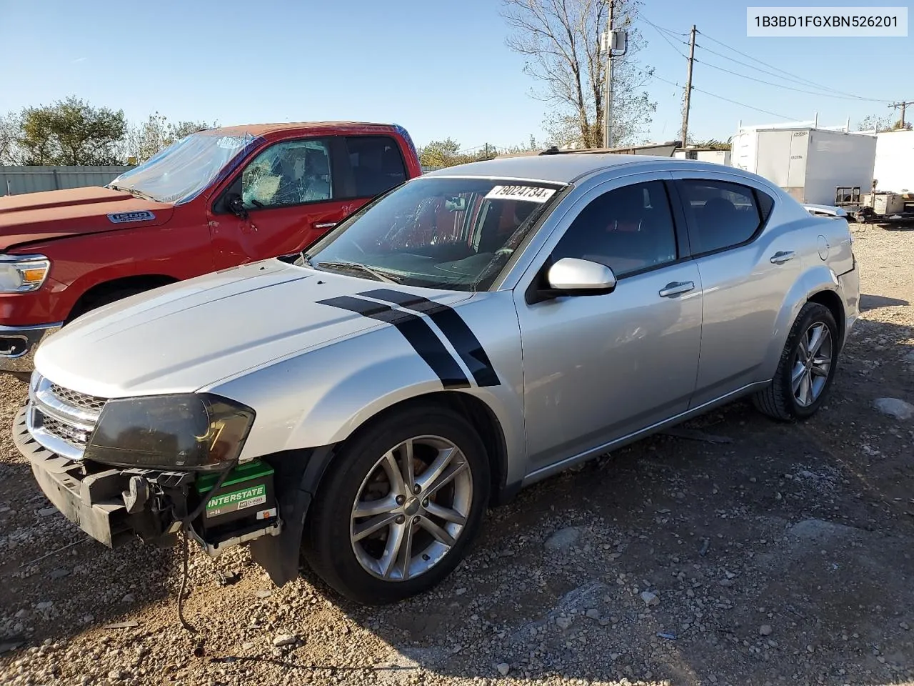 2011 Dodge Avenger Mainstreet VIN: 1B3BD1FGXBN526201 Lot: 79024734