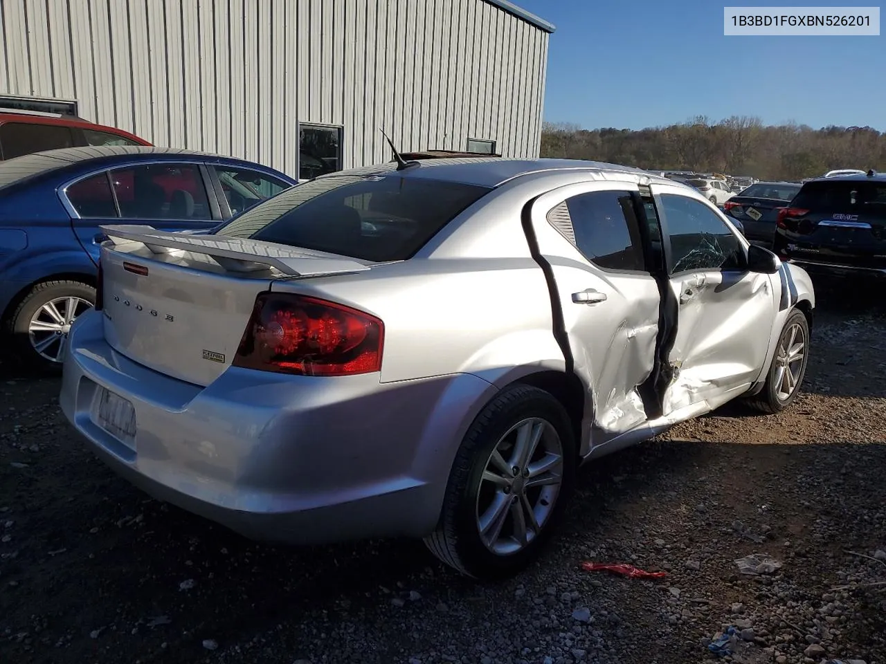 2011 Dodge Avenger Mainstreet VIN: 1B3BD1FGXBN526201 Lot: 79024734