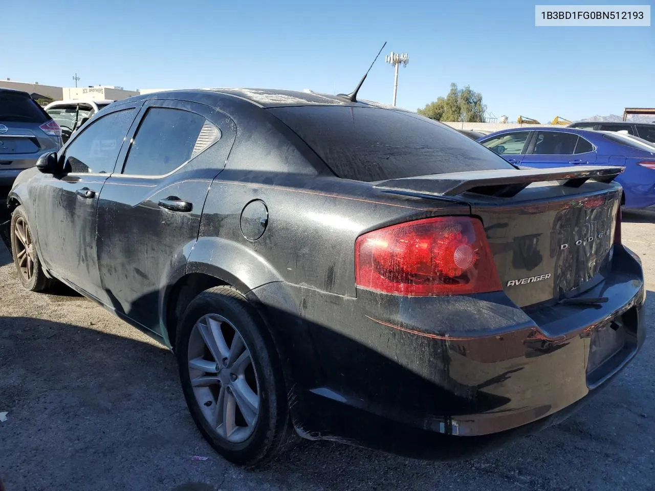 2011 Dodge Avenger Mainstreet VIN: 1B3BD1FG0BN512193 Lot: 80291174