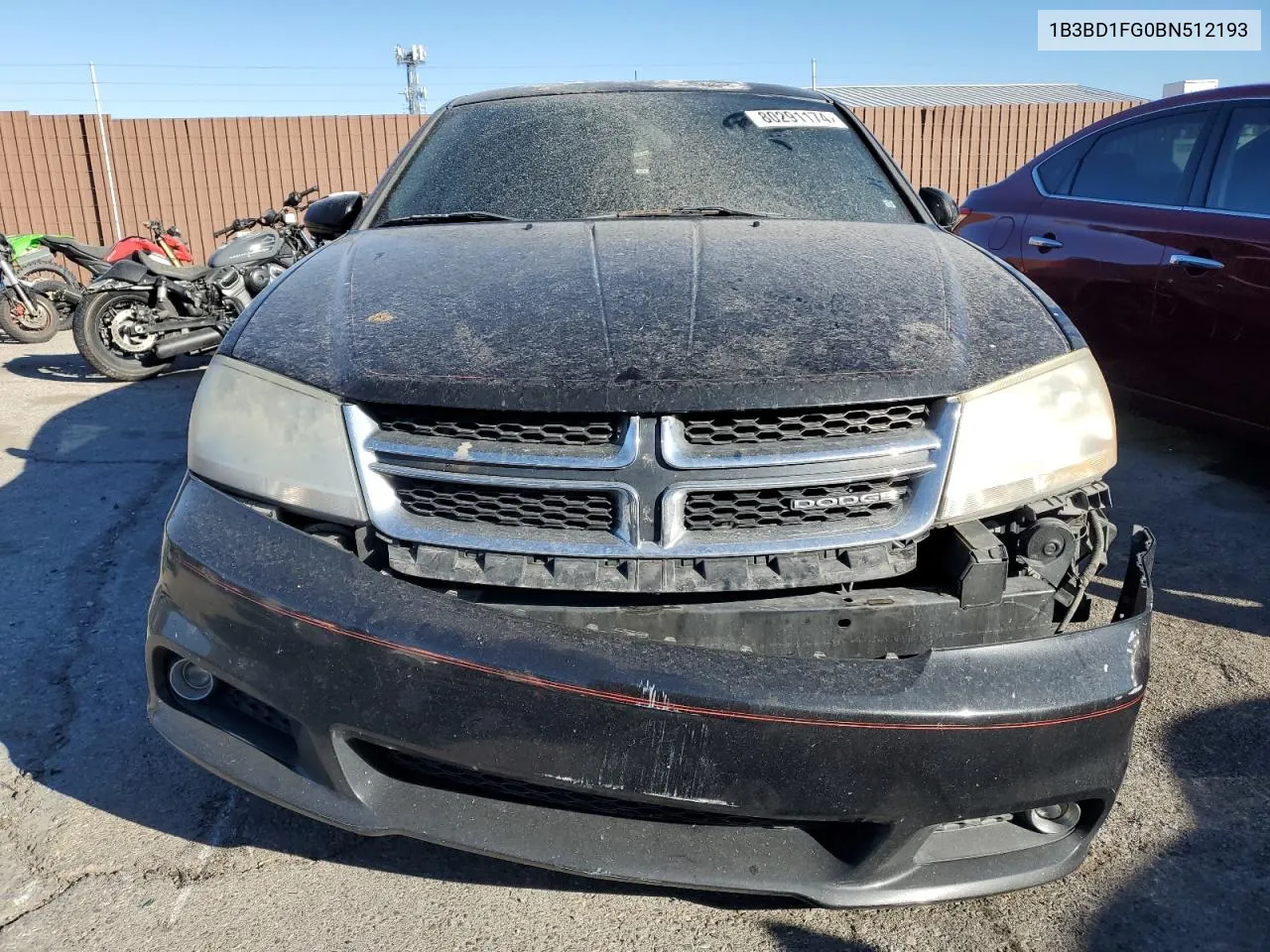 2011 Dodge Avenger Mainstreet VIN: 1B3BD1FG0BN512193 Lot: 80291174