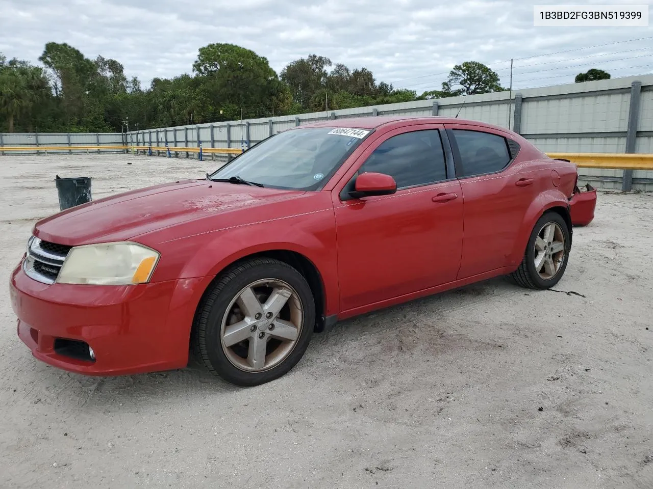 2011 Dodge Avenger Lux VIN: 1B3BD2FG3BN519399 Lot: 80647144