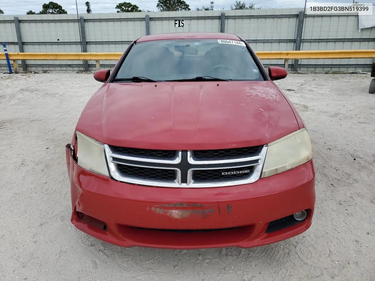 2011 Dodge Avenger Lux VIN: 1B3BD2FG3BN519399 Lot: 80647144