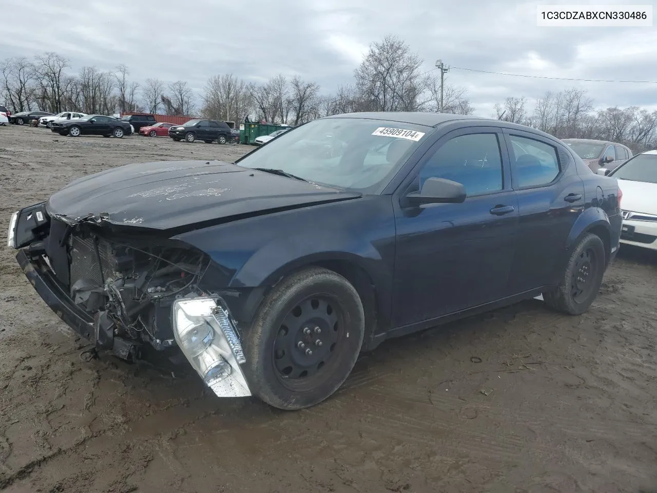 2012 Dodge Avenger Se VIN: 1C3CDZABXCN330486 Lot: 45909104