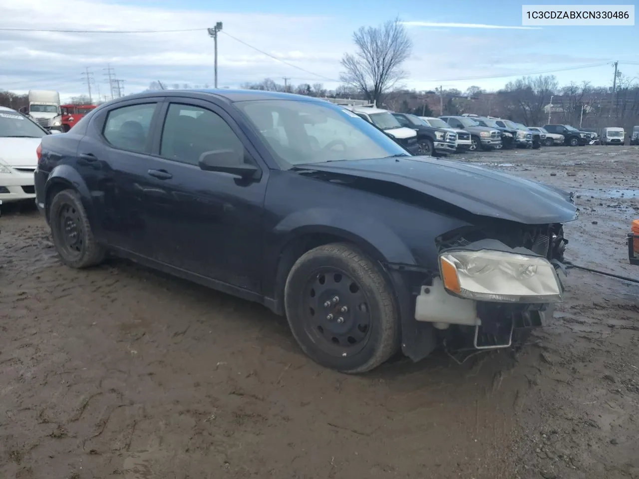 2012 Dodge Avenger Se VIN: 1C3CDZABXCN330486 Lot: 45909104