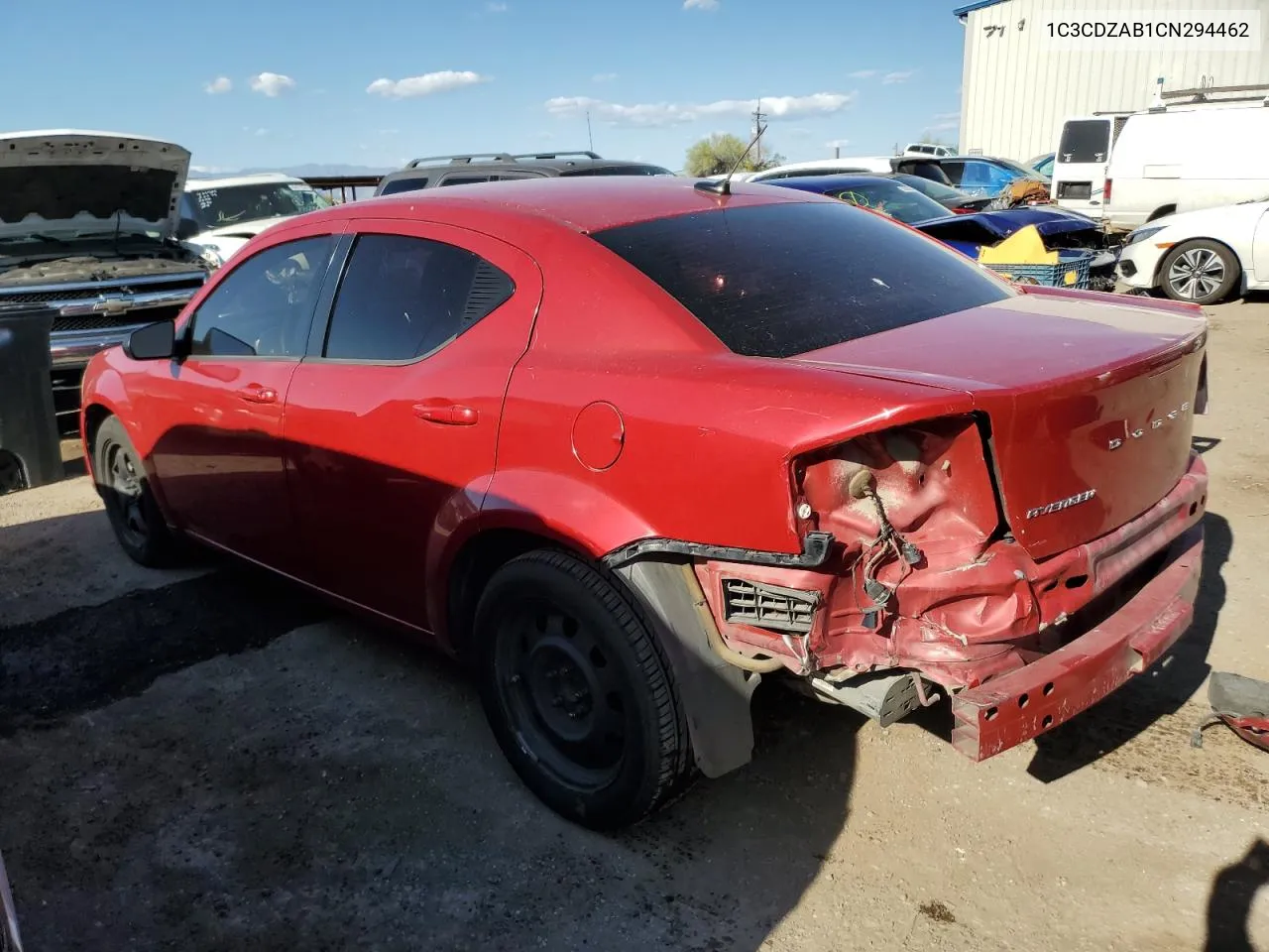 2012 Dodge Avenger Se VIN: 1C3CDZAB1CN294462 Lot: 49317514