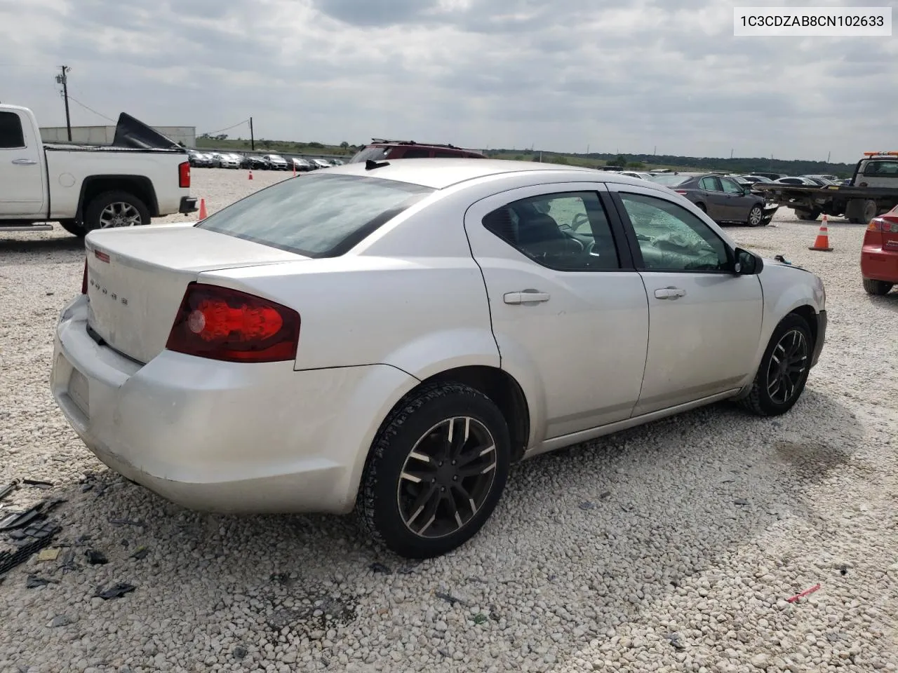 2012 Dodge Avenger Se VIN: 1C3CDZAB8CN102633 Lot: 52834324