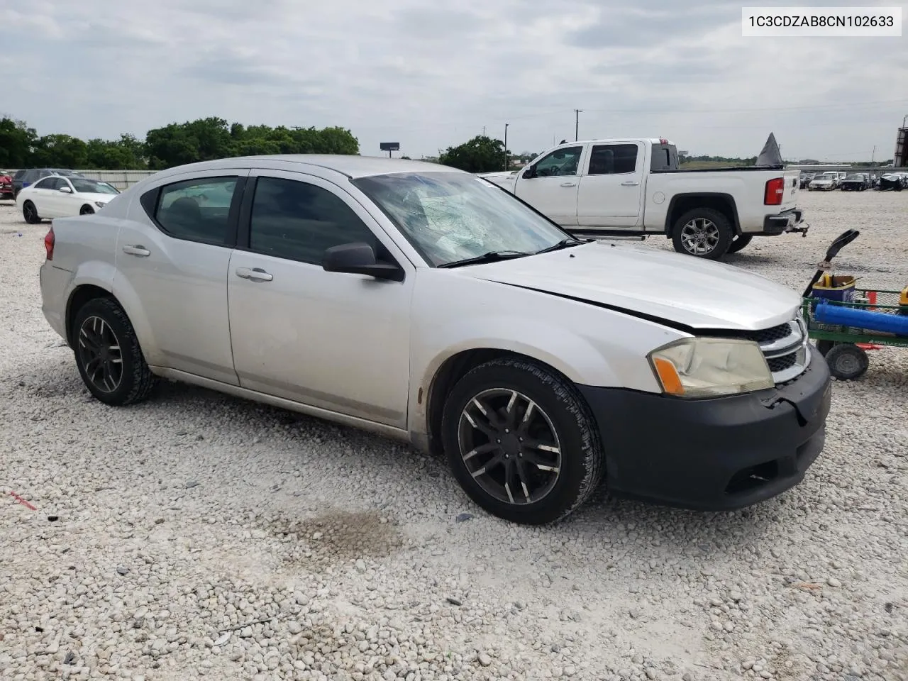 2012 Dodge Avenger Se VIN: 1C3CDZAB8CN102633 Lot: 52834324