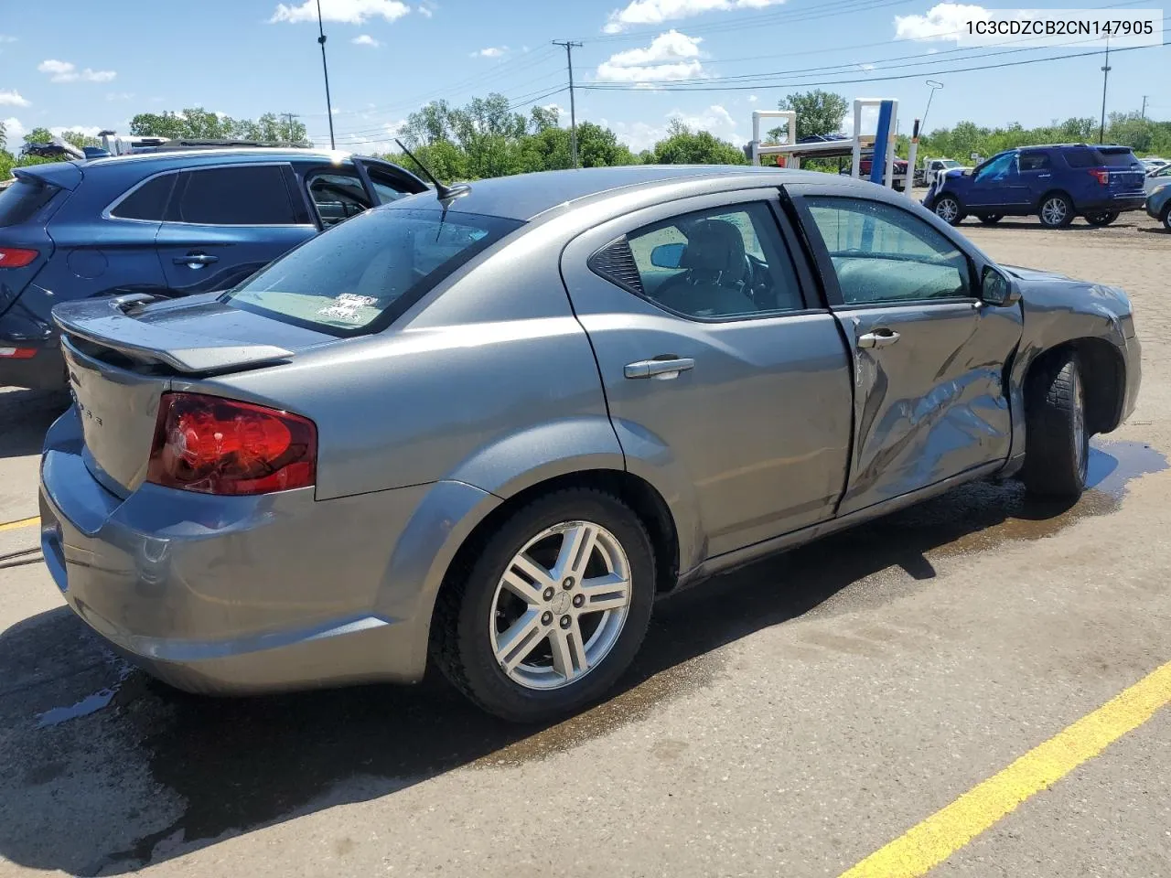 2012 Dodge Avenger Sxt VIN: 1C3CDZCB2CN147905 Lot: 57351784