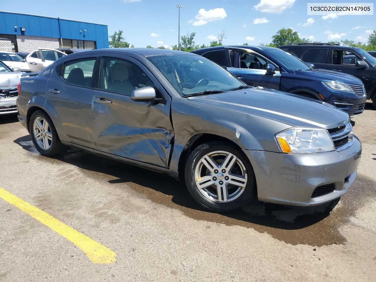 2012 Dodge Avenger Sxt VIN: 1C3CDZCB2CN147905 Lot: 57351784