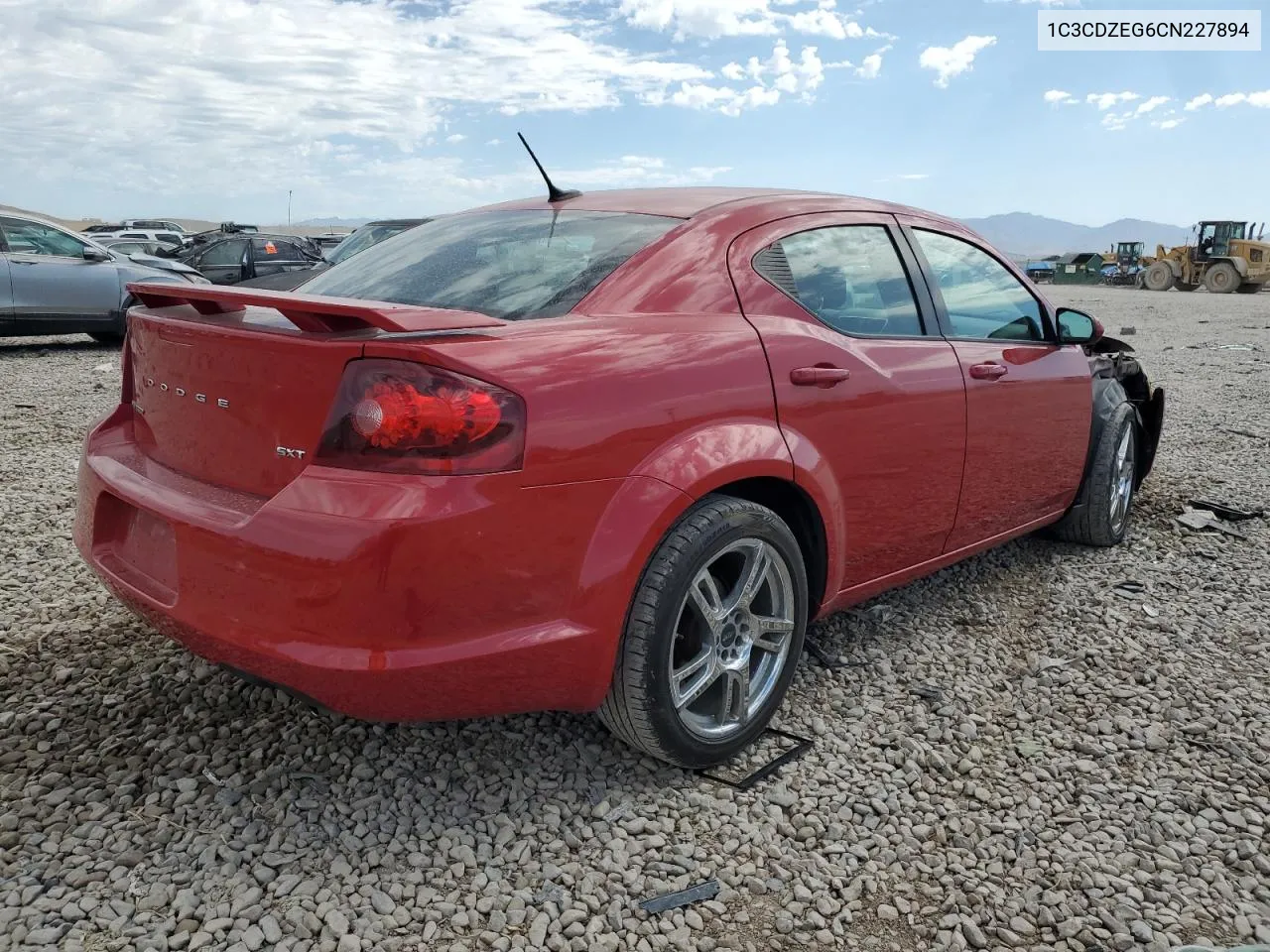 2012 Dodge Avenger Sxt VIN: 1C3CDZEG6CN227894 Lot: 58921574