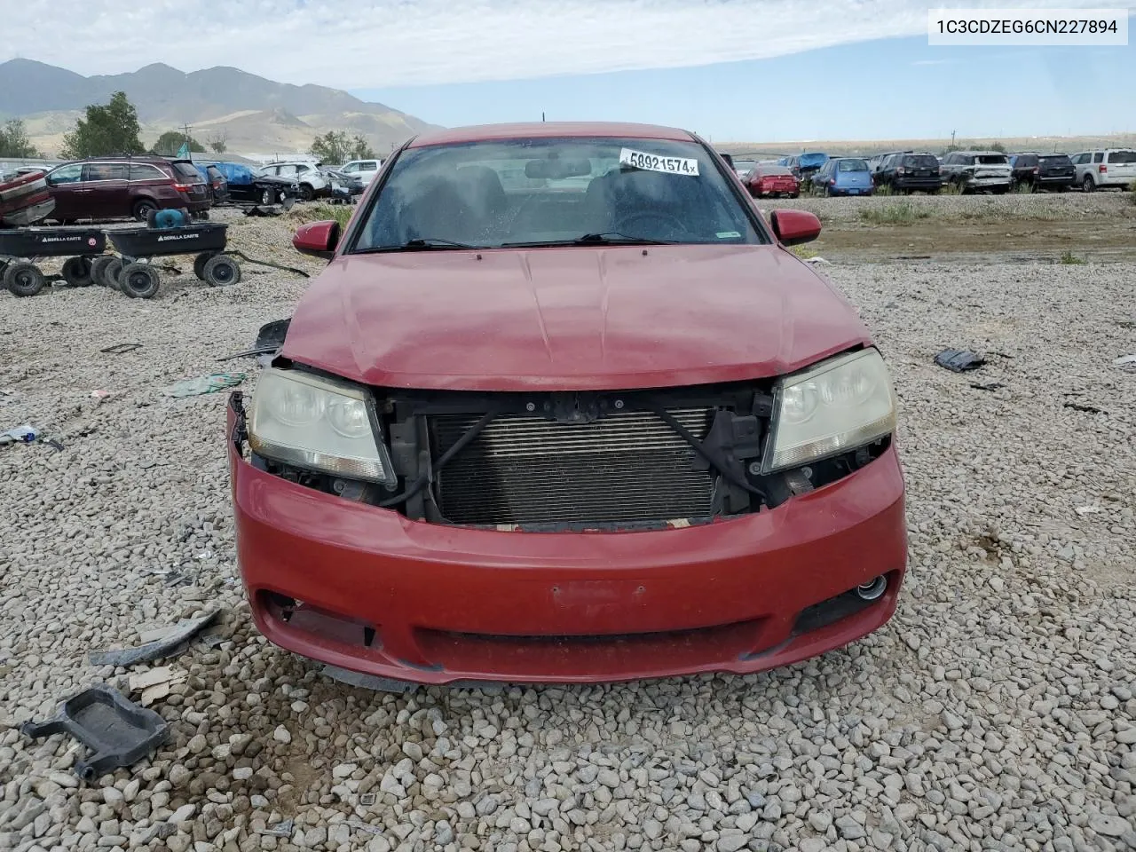 2012 Dodge Avenger Sxt VIN: 1C3CDZEG6CN227894 Lot: 58921574