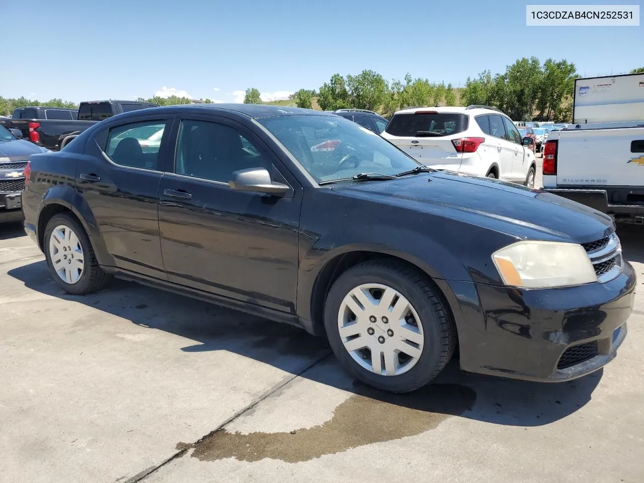 2012 Dodge Avenger Se VIN: 1C3CDZAB4CN252531 Lot: 61510884