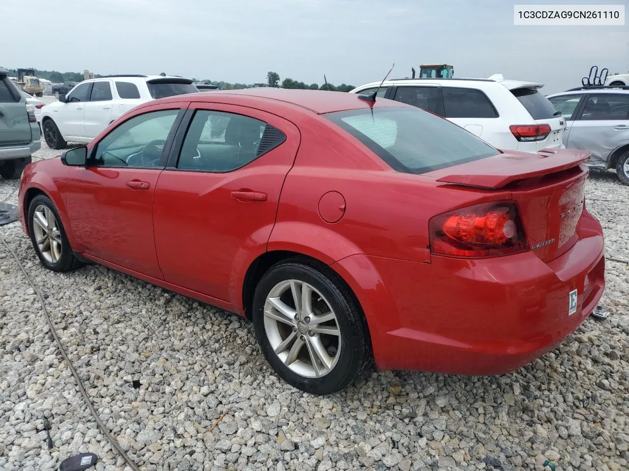 2012 Dodge Avenger Se VIN: 1C3CDZAG9CN261110 Lot: 61819954