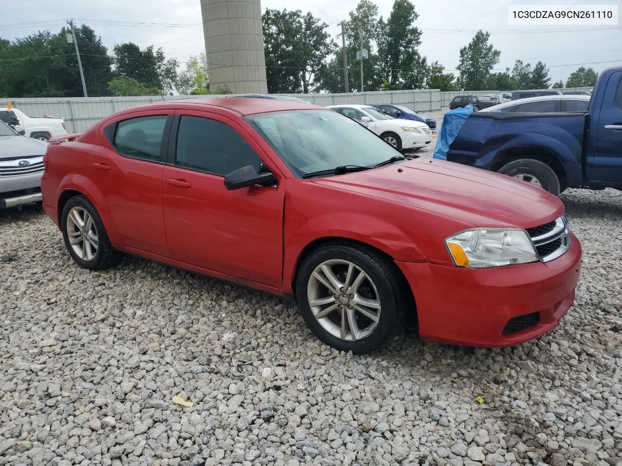 2012 Dodge Avenger Se VIN: 1C3CDZAG9CN261110 Lot: 61819954