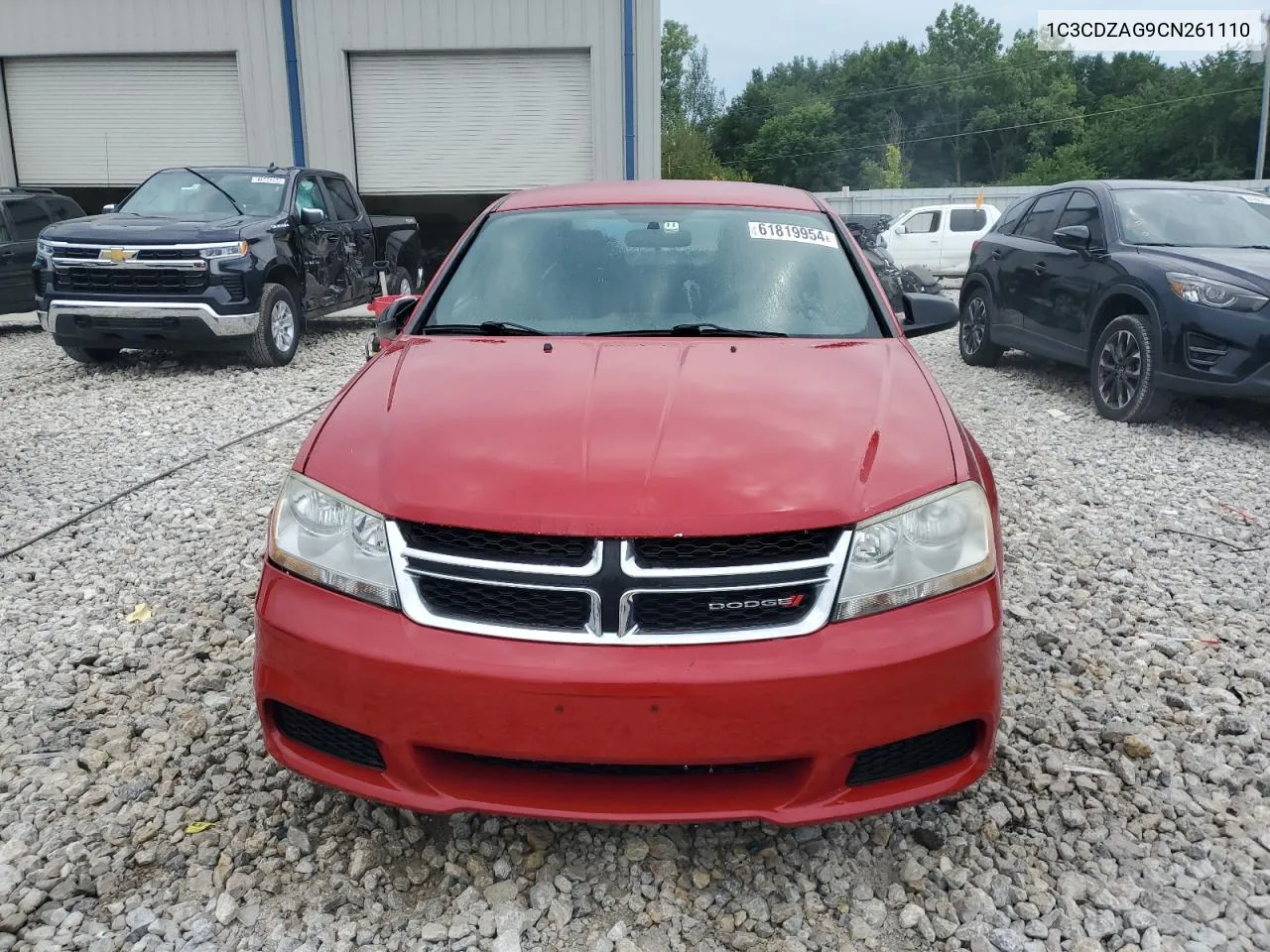 2012 Dodge Avenger Se VIN: 1C3CDZAG9CN261110 Lot: 61819954