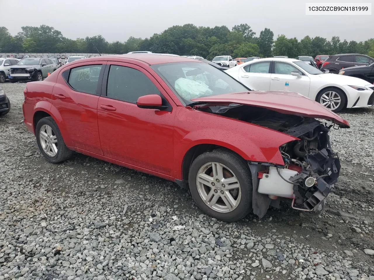 2012 Dodge Avenger Sxt VIN: 1C3CDZCB9CN181999 Lot: 62112974