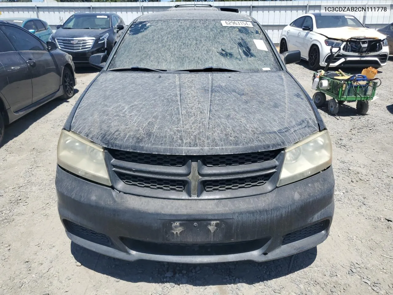 2012 Dodge Avenger Se VIN: 1C3CDZAB2CN111778 Lot: 62963154