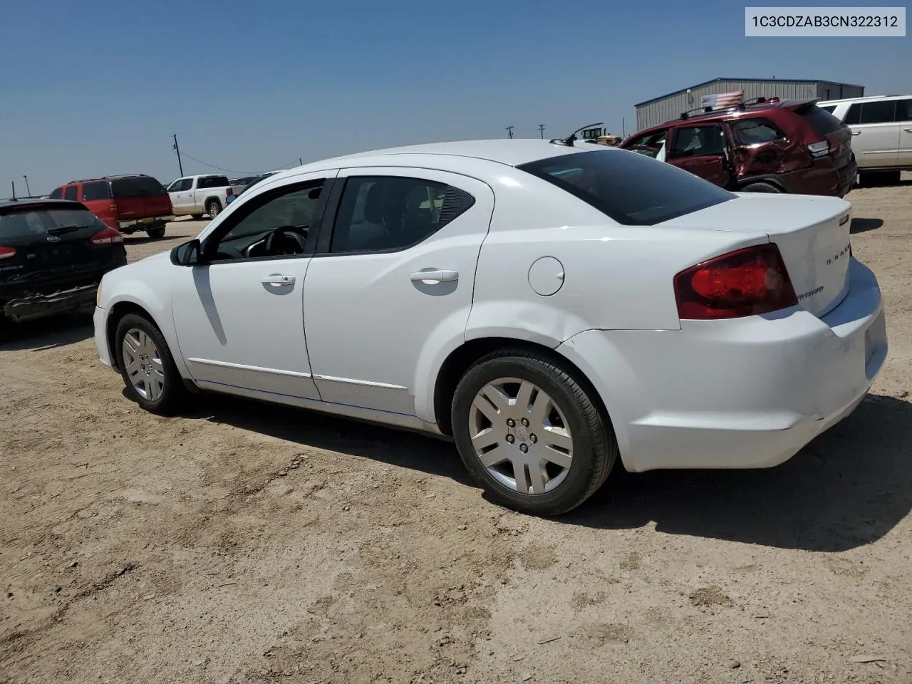 2012 Dodge Avenger Se VIN: 1C3CDZAB3CN322312 Lot: 65125454