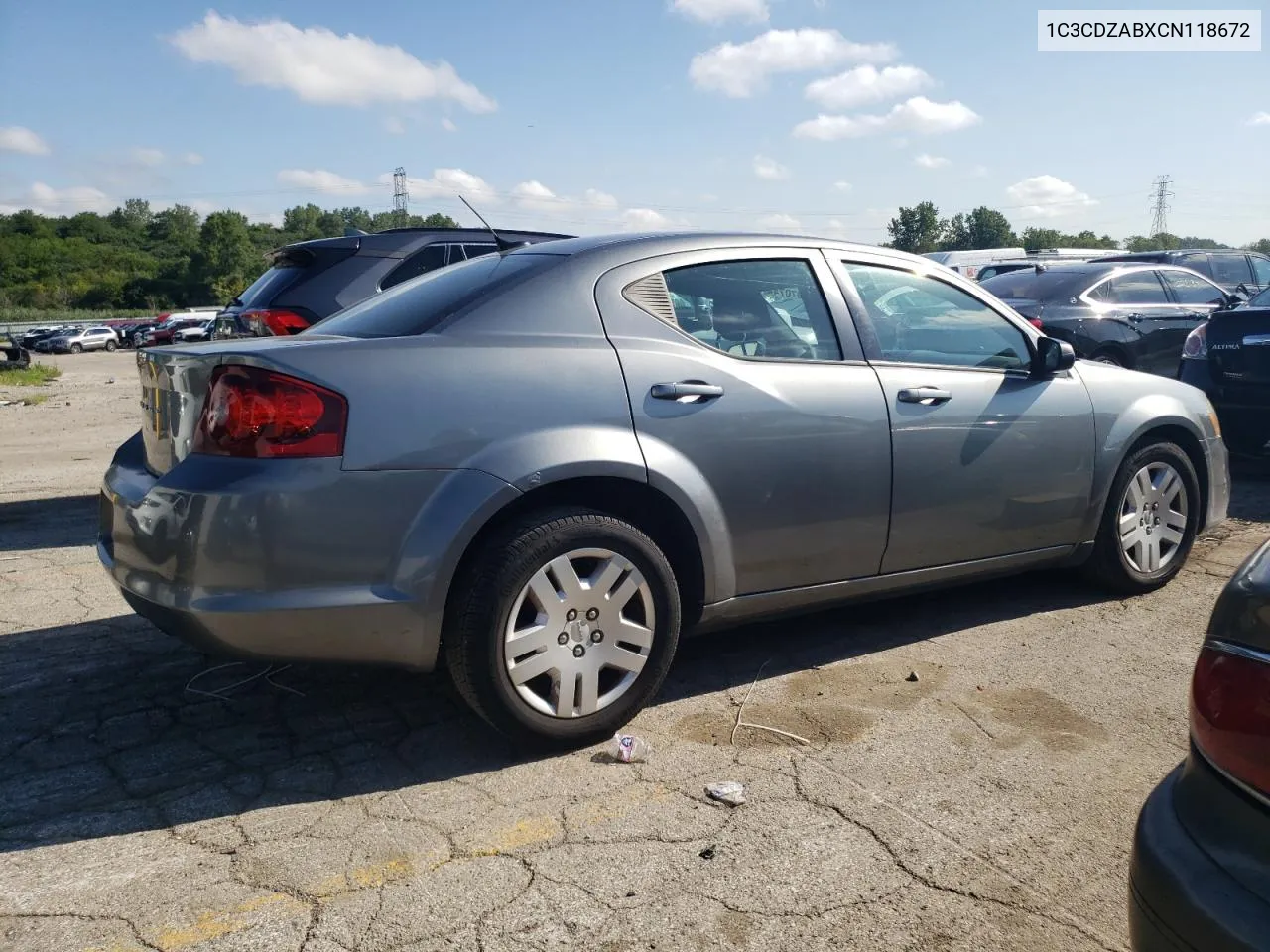 2012 Dodge Avenger Se VIN: 1C3CDZABXCN118672 Lot: 65797074