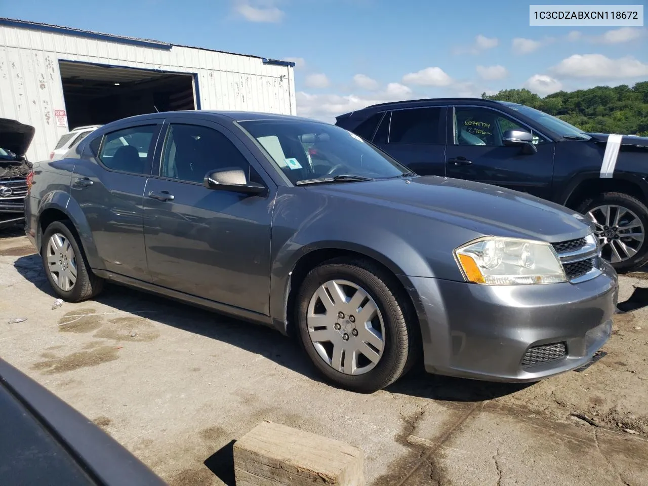 2012 Dodge Avenger Se VIN: 1C3CDZABXCN118672 Lot: 65797074