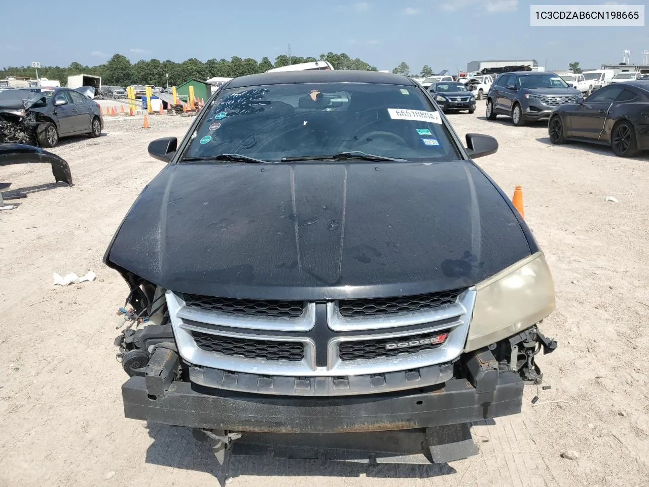 2012 Dodge Avenger Se VIN: 1C3CDZAB6CN198665 Lot: 66510804